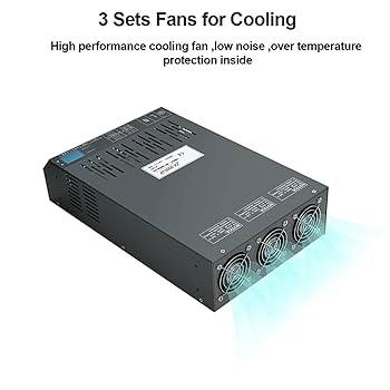 5000W Switching Power Supply Display Screen 3 Sets Fans for